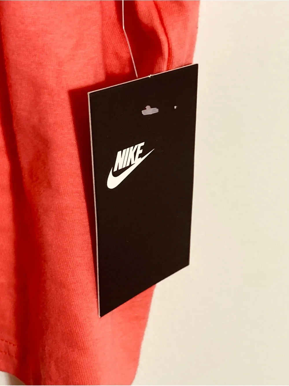 Nike The Nike Tee Womens 3XL Coral Short Sleeve Cutoff Logo T-Shirt NEW